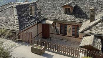 A stone, large, picturesque house which is the building of the Averoff Gallery